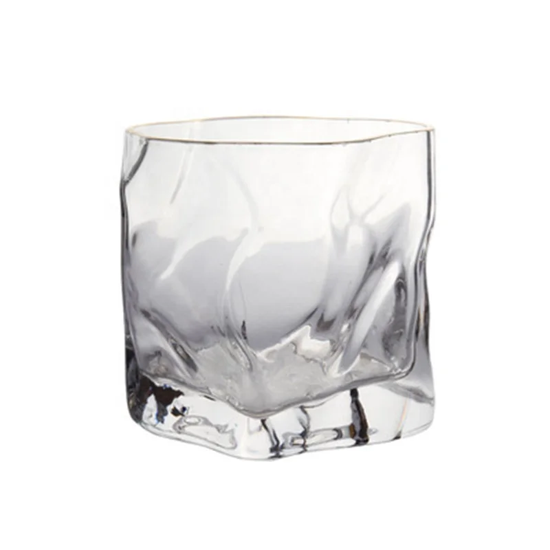 

Whisky Personality Crystal Creative Beer Cup, Transparent/gold