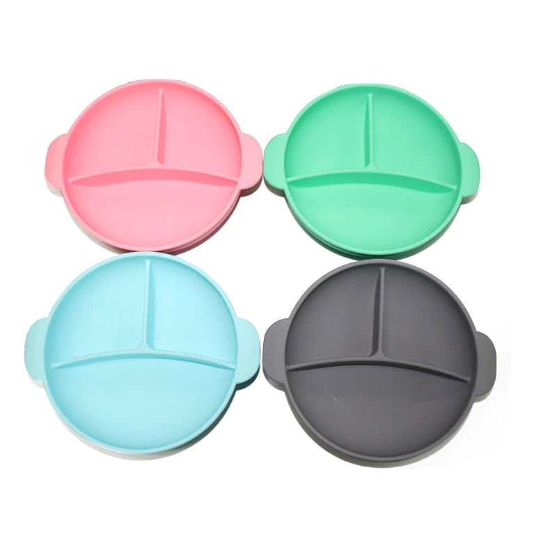 

BPA Free silicone plate placemat baby feeding bowl with food grade silicone material for baby