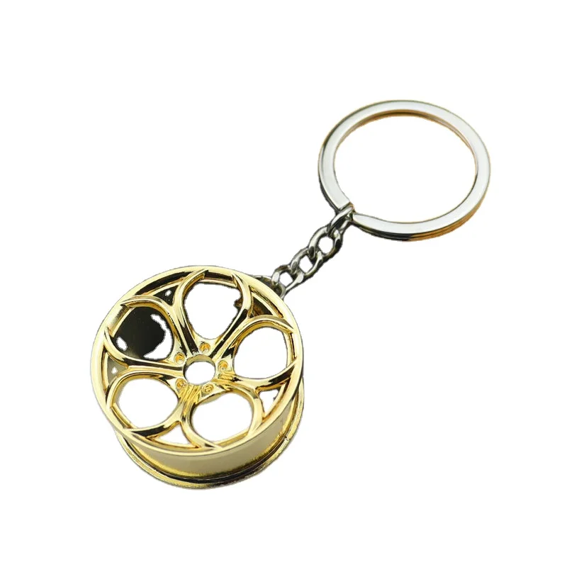 

Wholesale Creative Fashion Promotional Metal Pendant Wheel Car Turbo Keychain For Gift