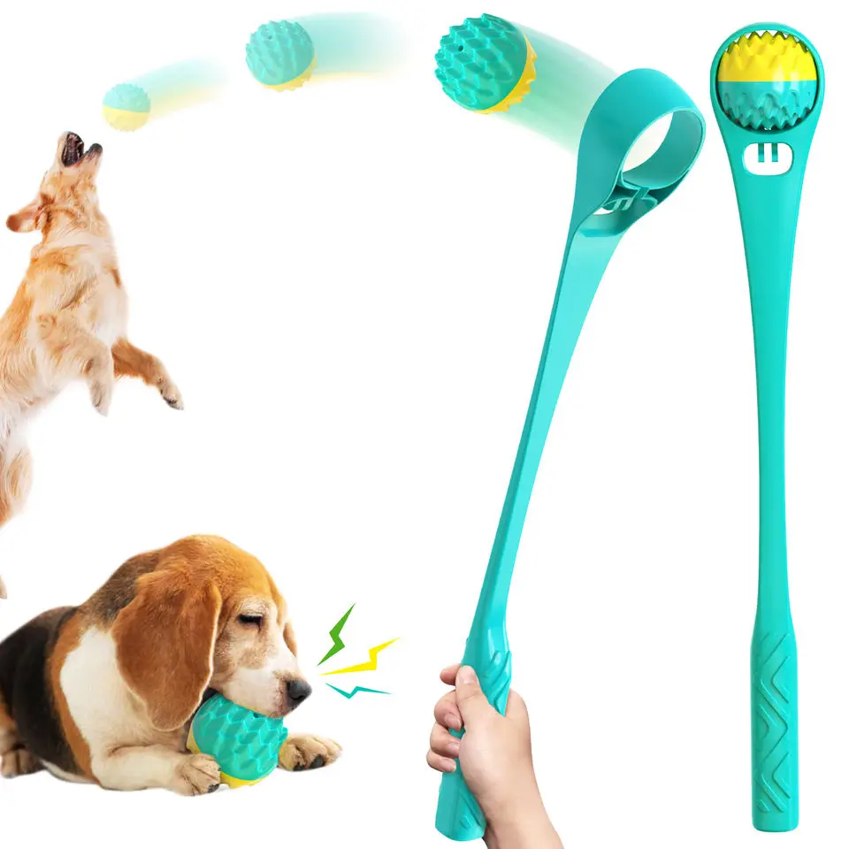 

Interactive Outdoor Fetch Tennis Ball Launch Pole Detachable Sport Pet Dog Toy Ball Launcher