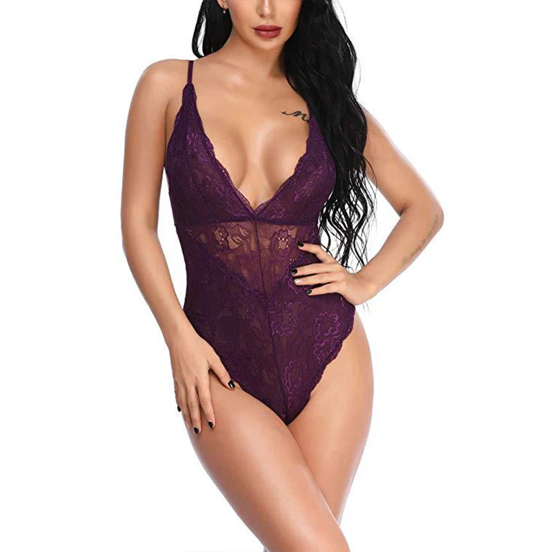 Wholesale OEM Lace Sexy Lingerie sleepwear women sexy nighty for honeymoon adult onsie pajama