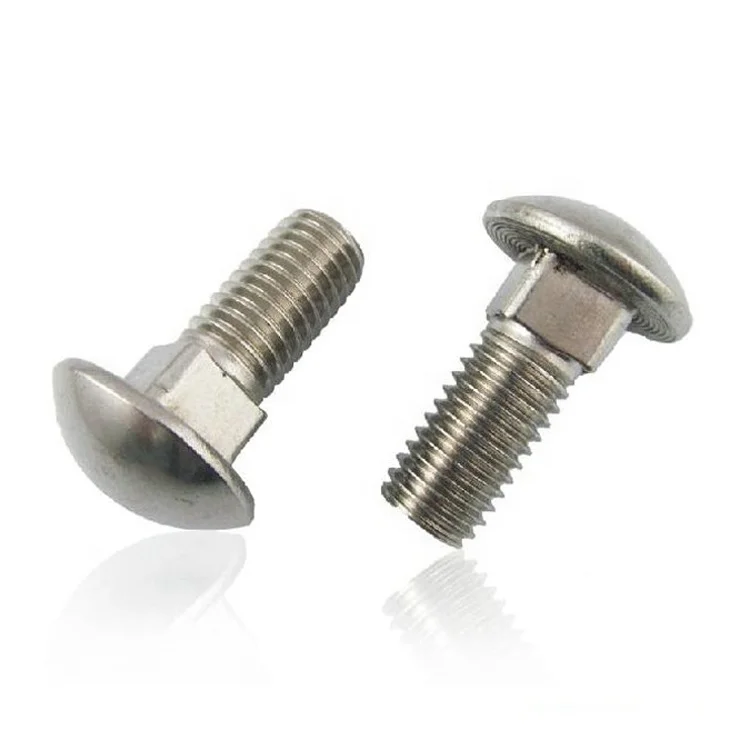 
DIN 603 Round Head Square Neck Carriage Bolt Carbon Steel Stainless Steel 