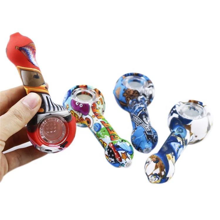 

Smoke Shop Wholesale Smoking accessories Glass Bowl Silicone Pipes Tobacco Pipe Smoking, Mixed or customized