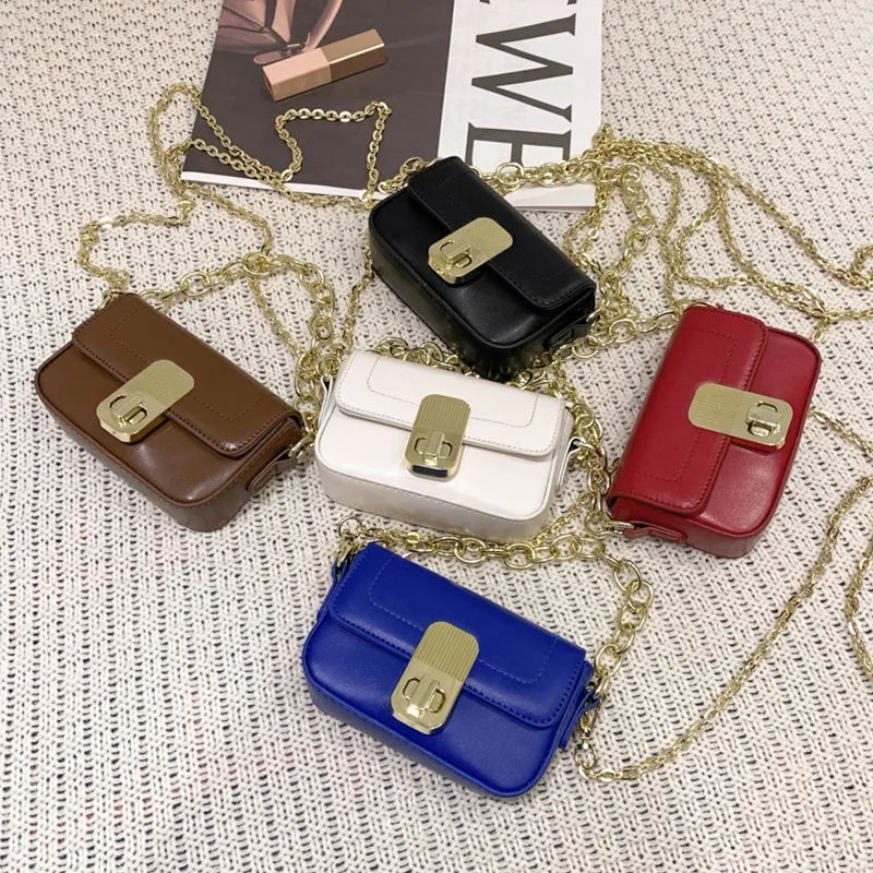 

2022 Latest Design fancy luxury mini small kids bolsas de mano messenger bag pu leather handbag for women