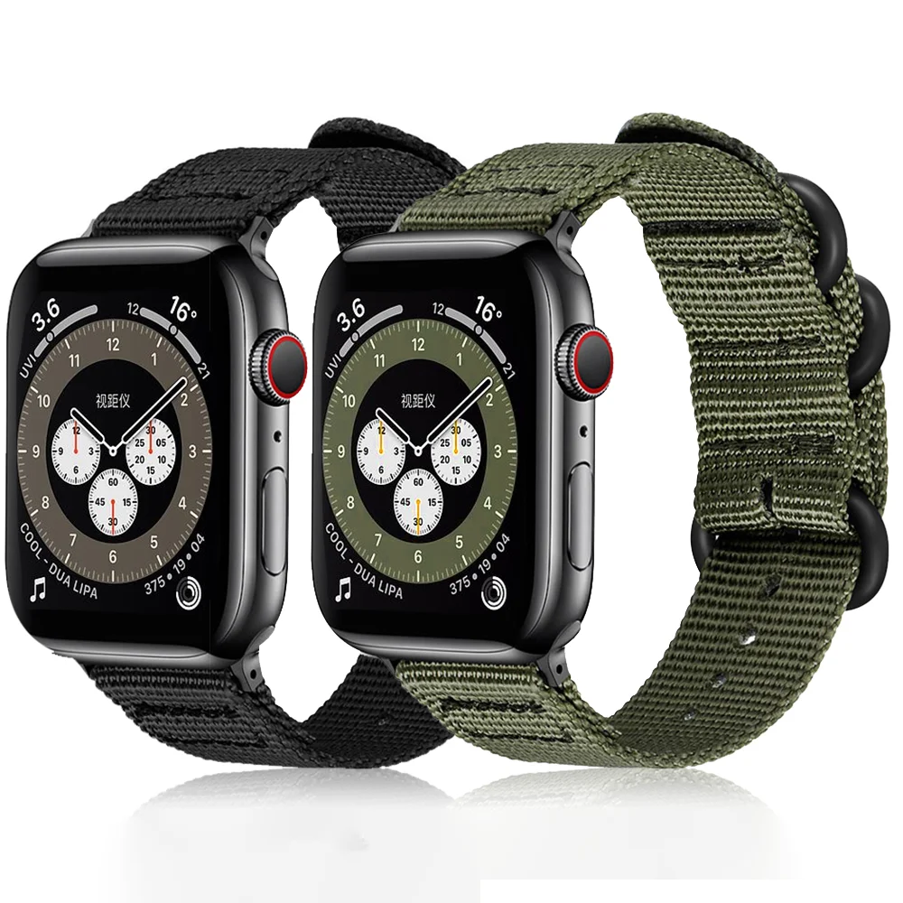 

Lianmi For Apple Watch Band Series 5 4 44mm 40mm Nylon Sport Loop Bracelet strap for iwatch 4/3/2/1 42mm 38mm Wristband, Multi colors/as the picture shows