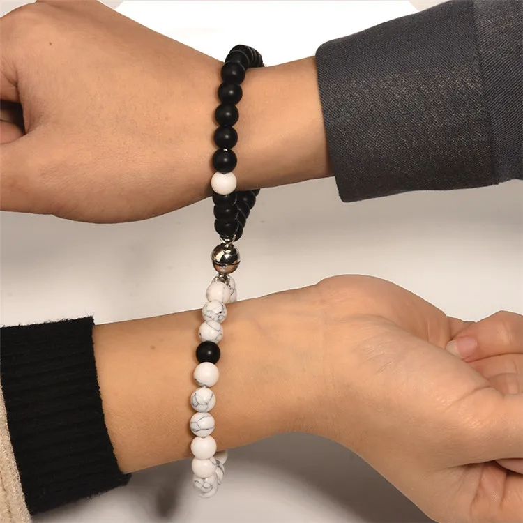 

New Cross-Border Products Valentine'S Day Jewelry Attractive Couple Bracelet Natural Stone Attract Couple Bracelet, Picture shows