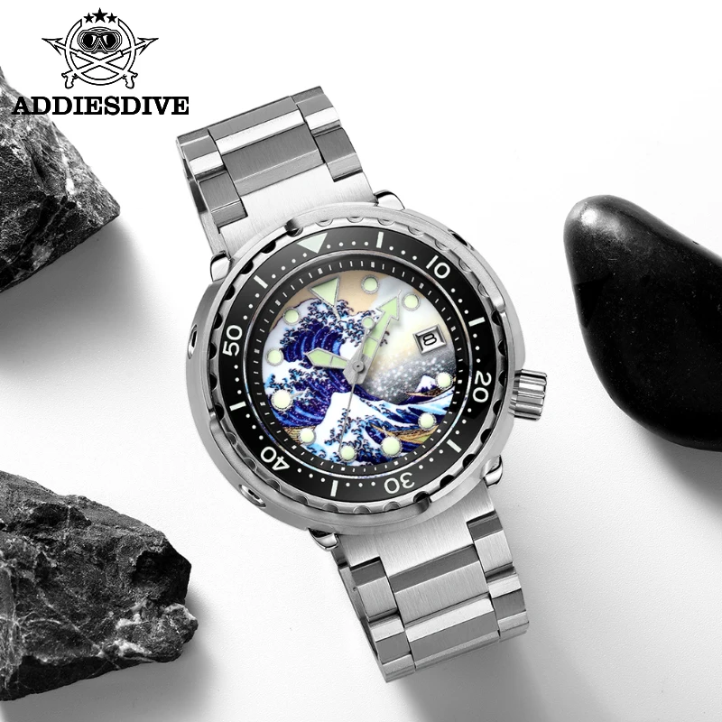 

ADDIES H5 300m waterproof NH35 Kanagawa Surfing Dial luminor watch luxury mens wrist automatic watches