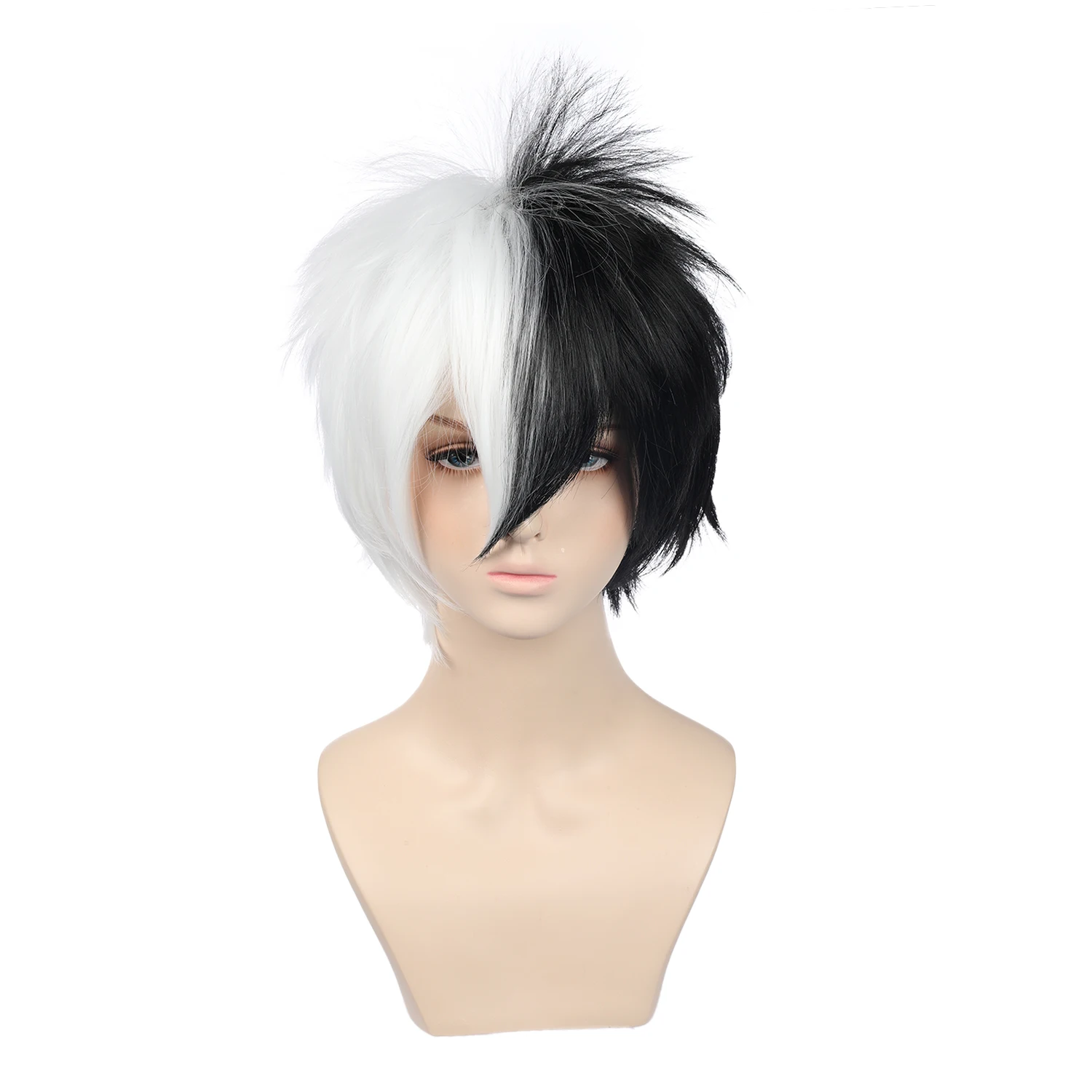 

Factory Cosplay Cool Fashion Monokuma Small wave chemical fiber wig for cosplay party Fashion Short Wig, Black