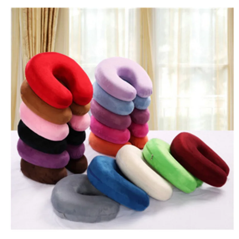 

B1135 Soft Slow Rebound Space Memory Foam Neck Pillows Travel Pillow Solid Neck Cervical Healthcare U Shape Pillow