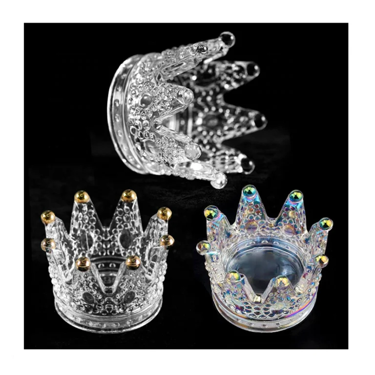 

High quality Mini Pen Holder Liquid Powder Crystal Bowl Nail Dappen Dish Glass Cup