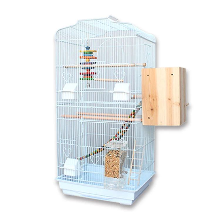 

Large Size Stainless Steel Bird Production Cage Large Comfortable Foldable White Parrot Bird Cage