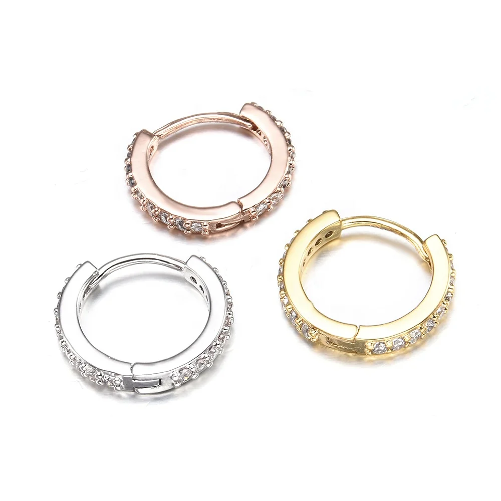 

925 Gold Plated Huggie Hoop Earrings For Women, Picture-silver, gold, rose gold