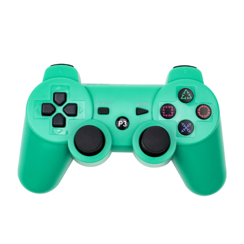 

green Snow buttons Double shock wireless game controller for ps3 joystick