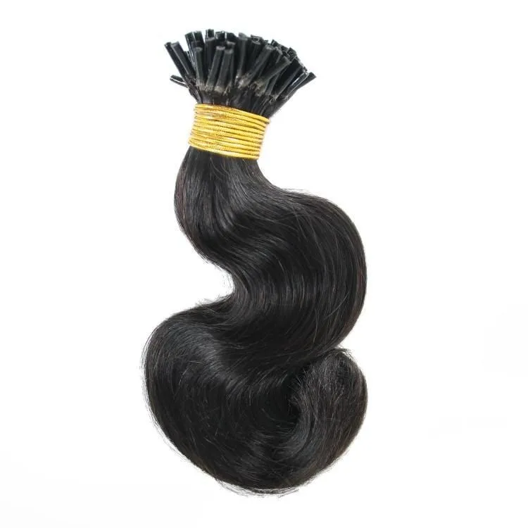 

Cuticle Aligned Raw Virgin Unprocessed Indian Hair Kinky Straight body wave Prebond Micro Link Keratin I tip Extensions