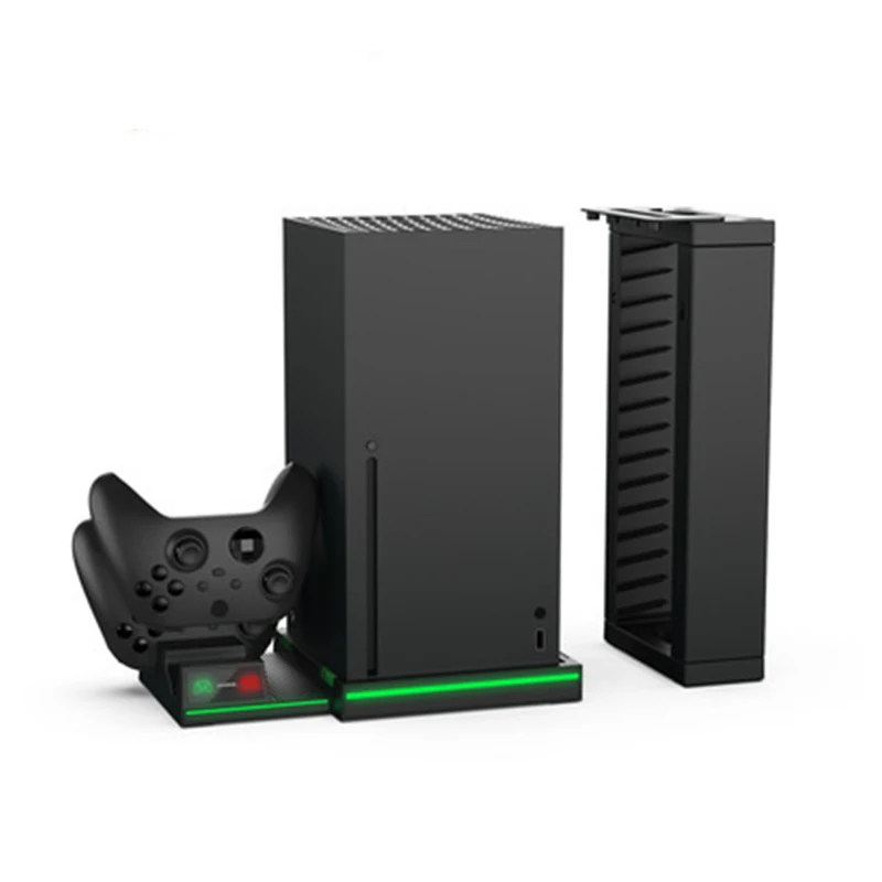 

TYX-0667 For Xbox Series X Dual Charger Station with Disc Holder Cooling Fan For Xbox Series S Console Vertical Stand