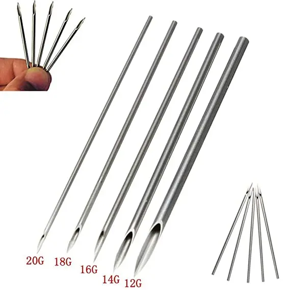 

Factory Customize Sterilized Pierce Gauge Piercing Needle 12 13 15 16 18 20G