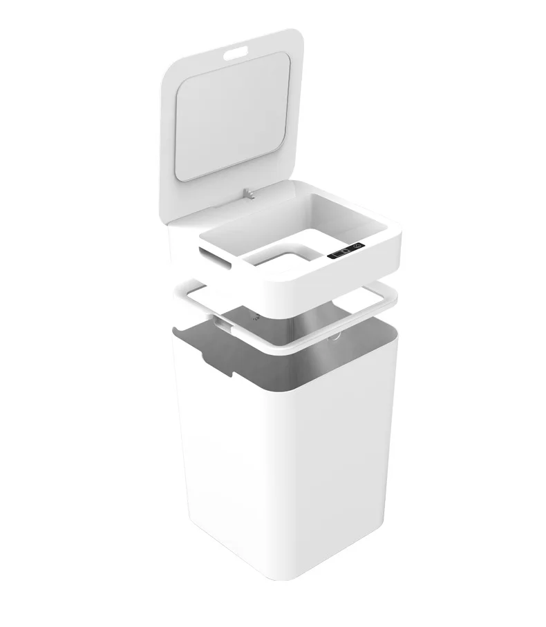 

12L white gray automatic smart kitchen trash garbage sensor can, Customized
