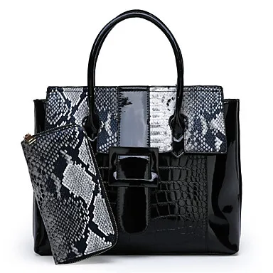 

Women's PU Bag Set Crocodile 2 Pieces Purse Set Black / Brown / Purple