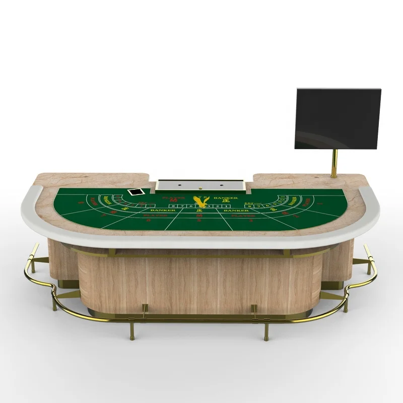 

YH 96inch Casino Luxury Gambling Baccarat Tables Poker Table With Dealer Tray Baccarat Tables