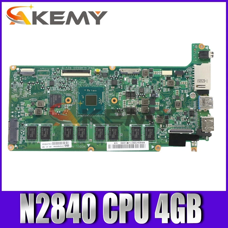 

Akemy For Chromebook N21 N21-80MG Laptop Motherboard Celeron N2840 CPU 4GB DANL6LMB6B0 5B20H70352 MAIN BOARD