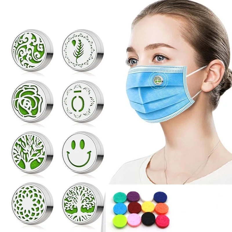

New product magnetic aromatherapy aromatic essential oil face button for masked accessories clip