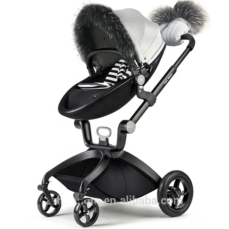 

Purorigin Newborn Lightweight Baby Stroller Bassinet Carriage High Landscape Luxury Pram 3-in-1 Shock-Resistant Travel Stroller, Full black/white/brown/grey leaves/grid/dark grey,etc