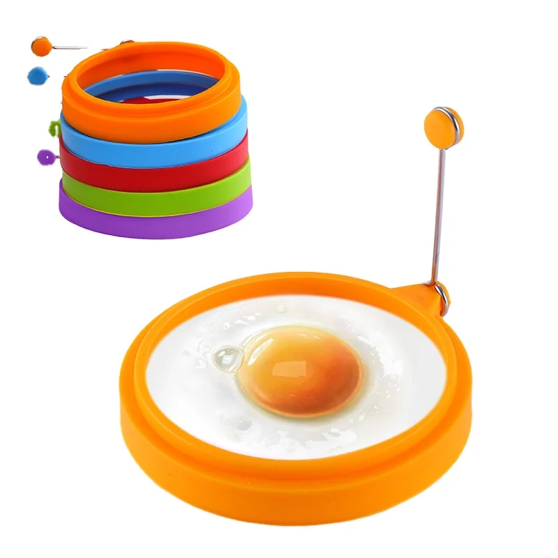 

New Silicone Fried Egg Pancake Ring Omelette Fried Egg Round Shaper Eggs Mould for Cooking Breakfast Frying Pan Oven Kitchen