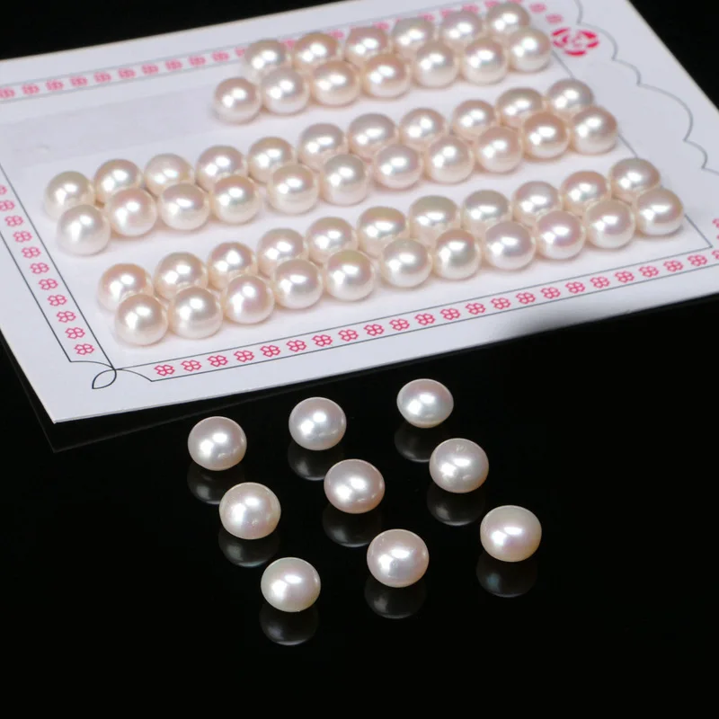 
Freshwater High Luster Near Clean Face Button Shape Pearl With Cheap Price 