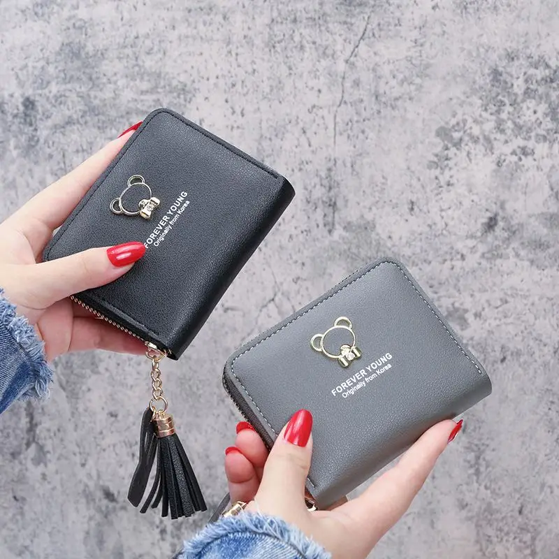 

AIYIYANG Amazon Hot Sale Coin Pouch Tassel Zipper Mini Purses Wholesale Wallet Women, Multi