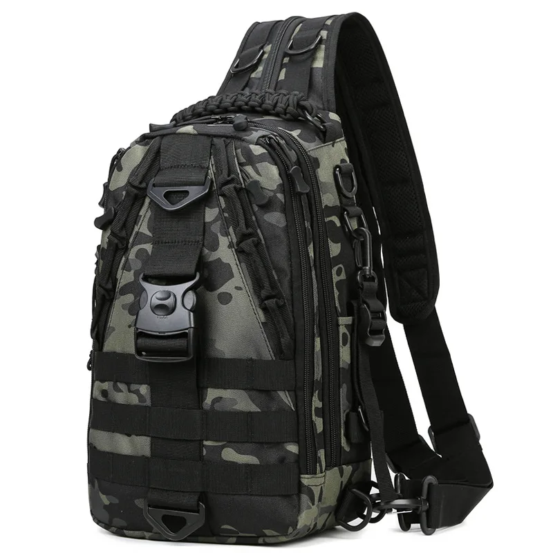 

In Stock Travel Laptop Outdoor Sport Hiking Hunting Waterproof Durable Oxford Black Military Tactical Backpack