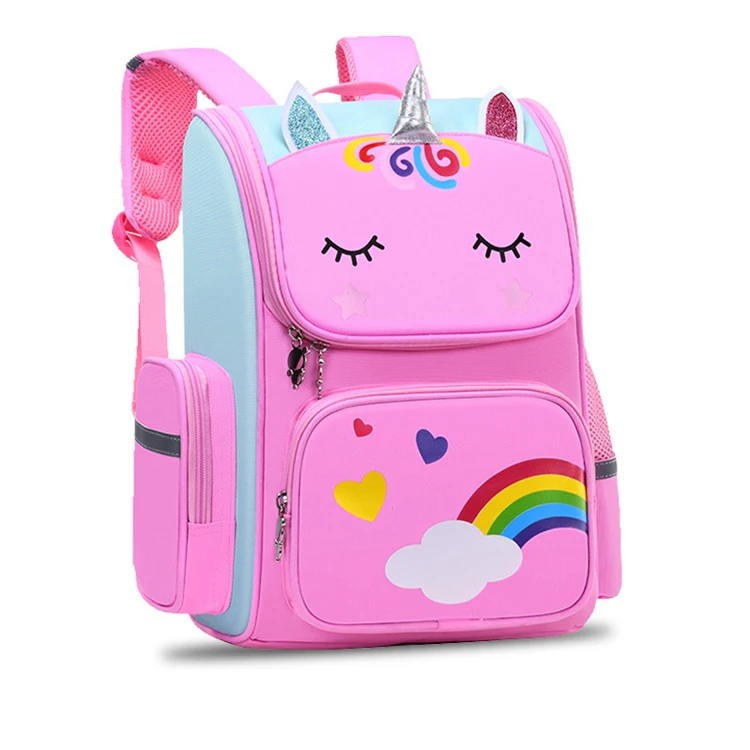 

Girl School Bags Child Pink Nylon Backpack Kindergarten Student Cute Girls Children's Waterproof Kid Schoolbag, Customized color