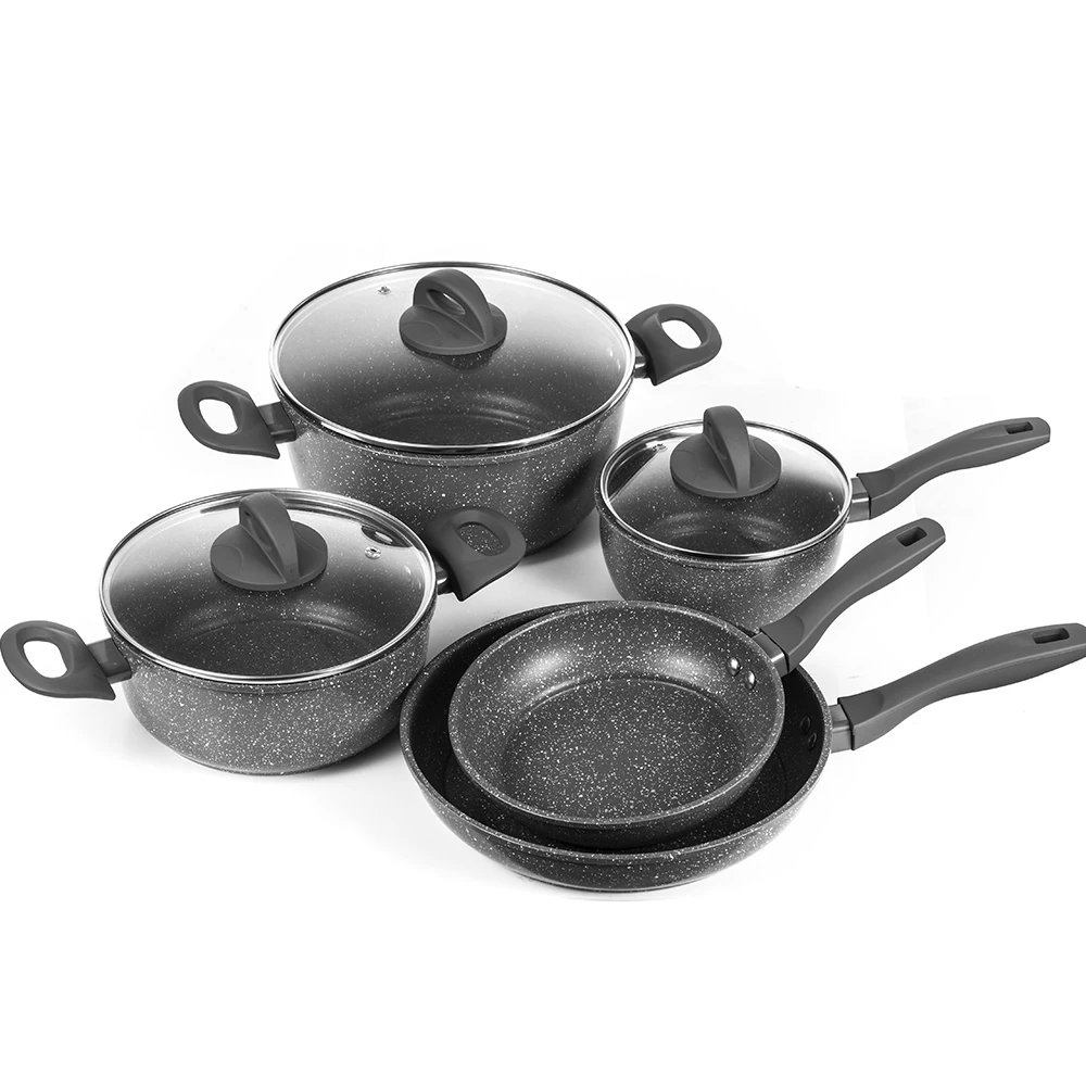 

Ultimate Hard Anodized Nonstick Frying Pan with Ceramic Coating 8 pcs sets or 2 pcs sets Dishwasher Safe Cookware Set Black