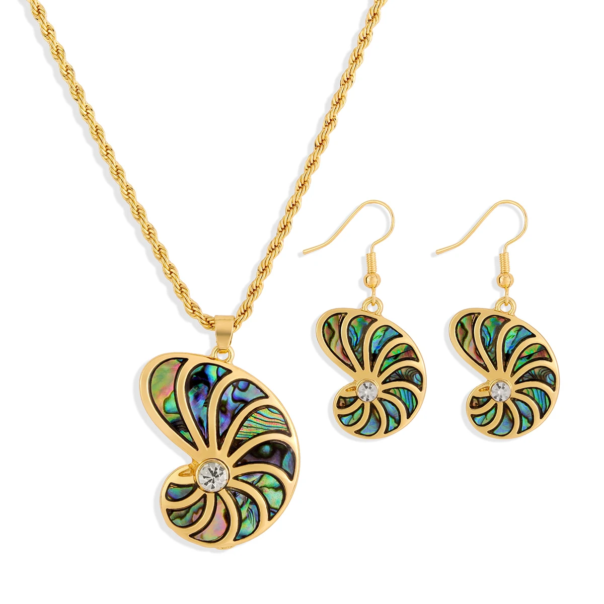 

hawaiian jewelry Abalone sea shell necklace women set