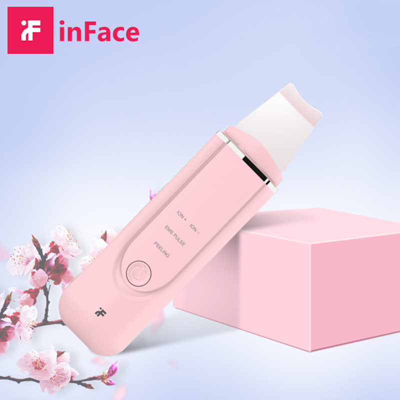 
Original InFace Ultrasonic Facial Skin Scrubber Ion Acne Blackhead Remover Peeling Shovel Electric Deep Cleansing Skin Scrubber 