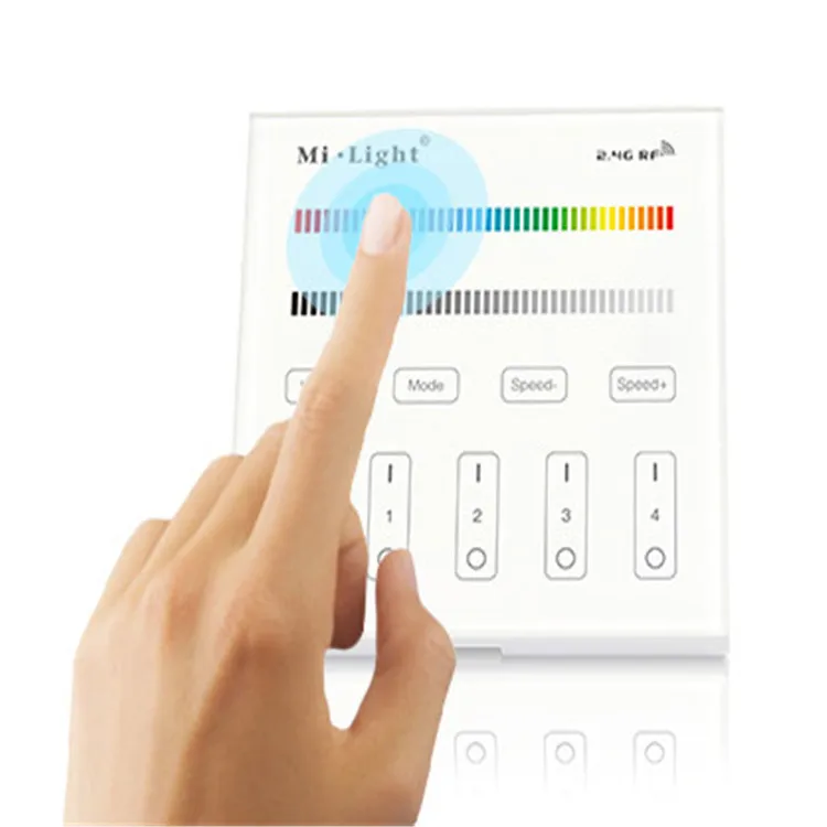 miboxer AC 220V Mi Light dimmable wall light T3 LED Panel Controller 2.4G RF Touch Screen Wall Remote for rgb led video bulb