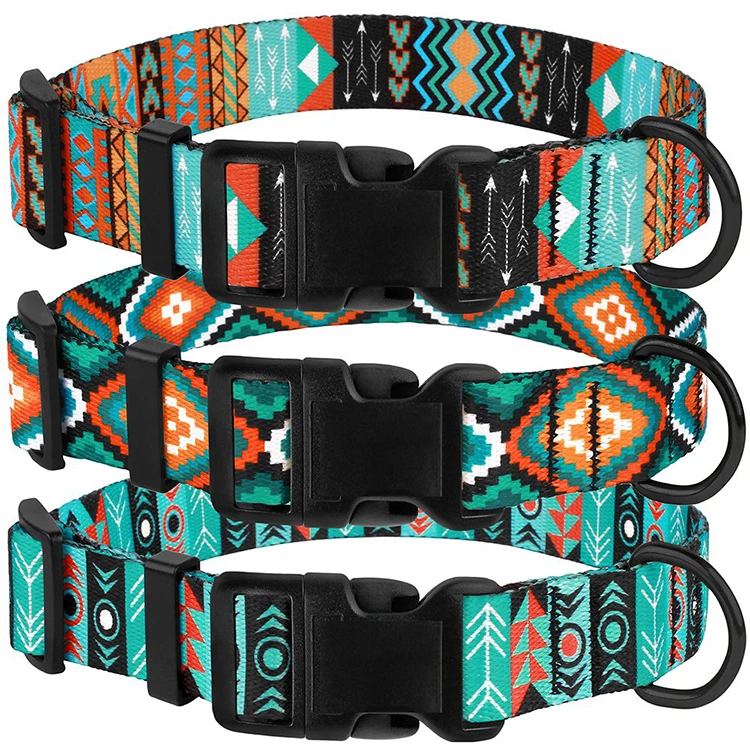 

Tribal Collar for Dogs Pattern Design, Adjustable Puppy Collar, Picture shows