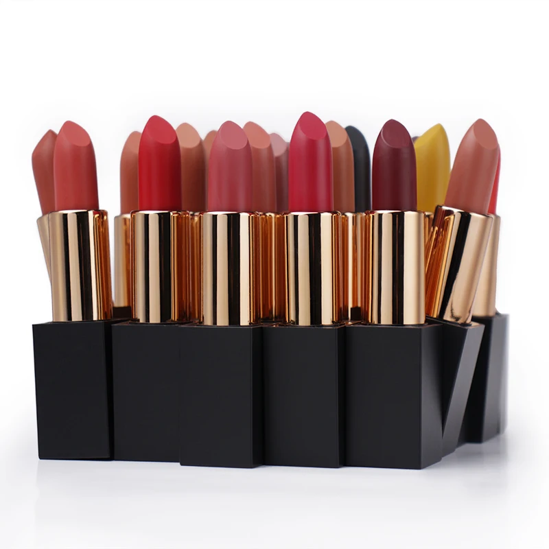 

cosmetics makeup make your own brand lipstick matte lipstick private label, 25 colors