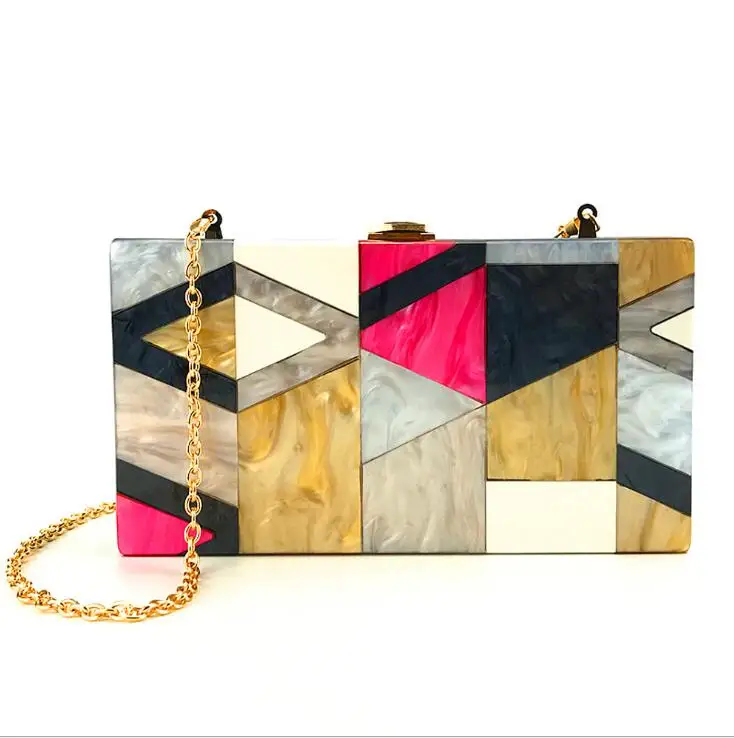 

Hot sale Wholesale Custom China Acrylic Makeup Cosmetic vintage clutch bag evening women flower clutch bag