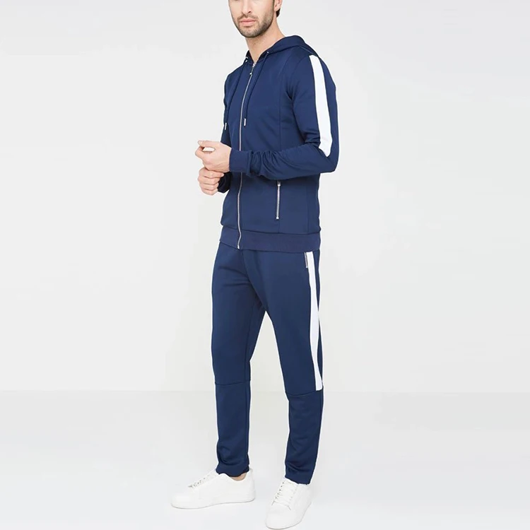 

Track Suits Men Stripe Zip Puller Sport Tracksuit, Customized color