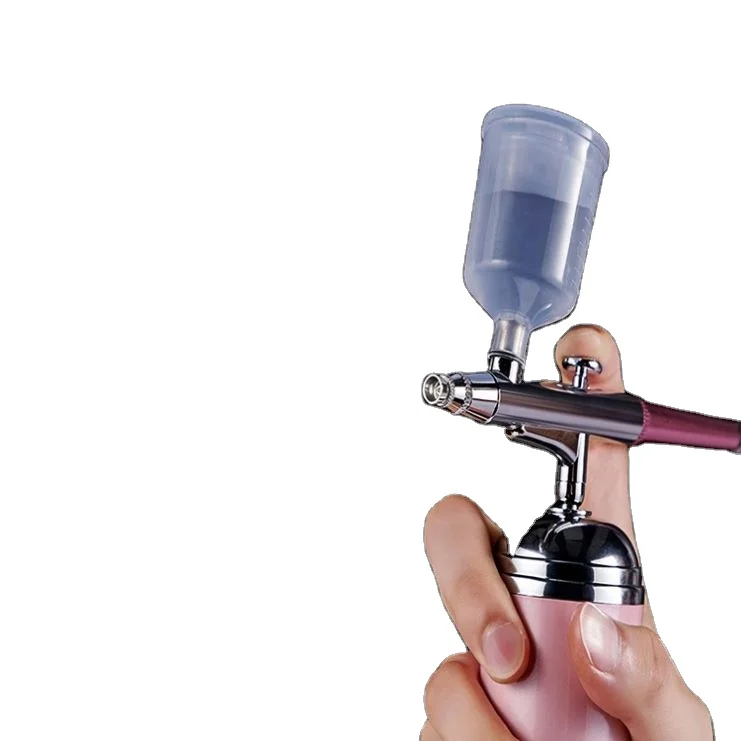 

Rechargebal Battery Air Brush Airbrush Electric Airbrush Recharge Mini Battery Airbrush For Personal Care Beauty, Pink , white