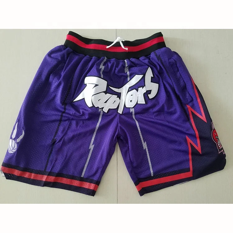 

New quick dry retro sweat old school vintage raptor basketball wear shorts pockets polyester mesh just men basketball shorts, As picture