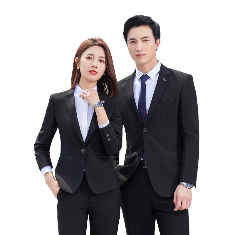 

High-end Business Suit Temperament Work Clothes Men and Women of The Same Style Company Corporate Tooling Ladies Office Suits