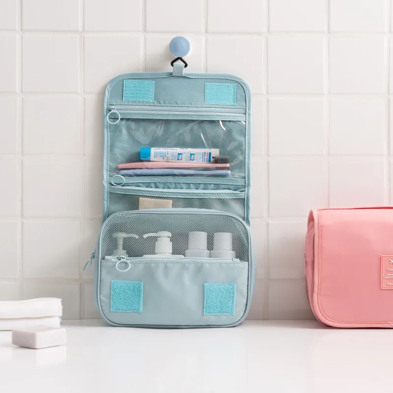

2021 Fashion Portable Large Cosmetic Makeup Travel Organizer Hanging Folding Bags for Women, As the picture