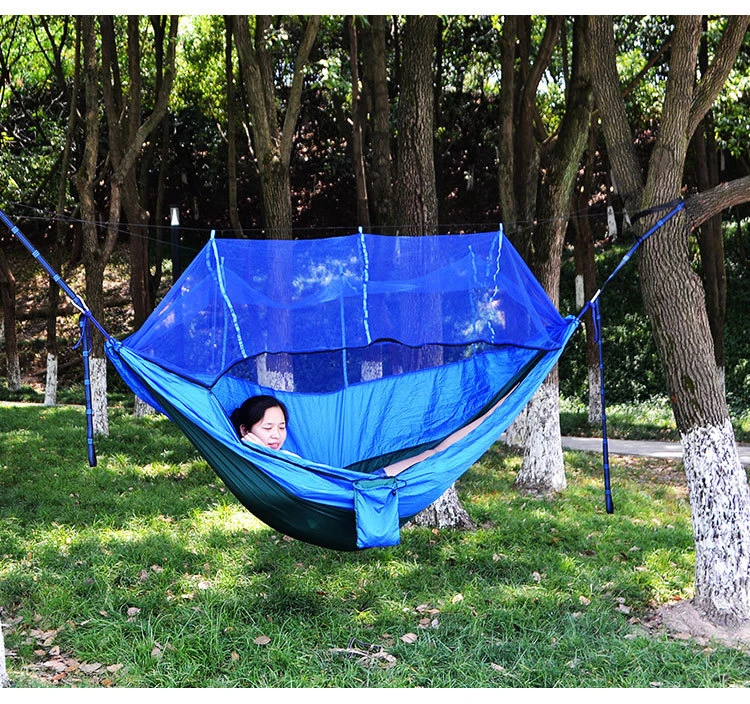 

Outdoor bug net hammock parachute portable camping hammock with mosquito net