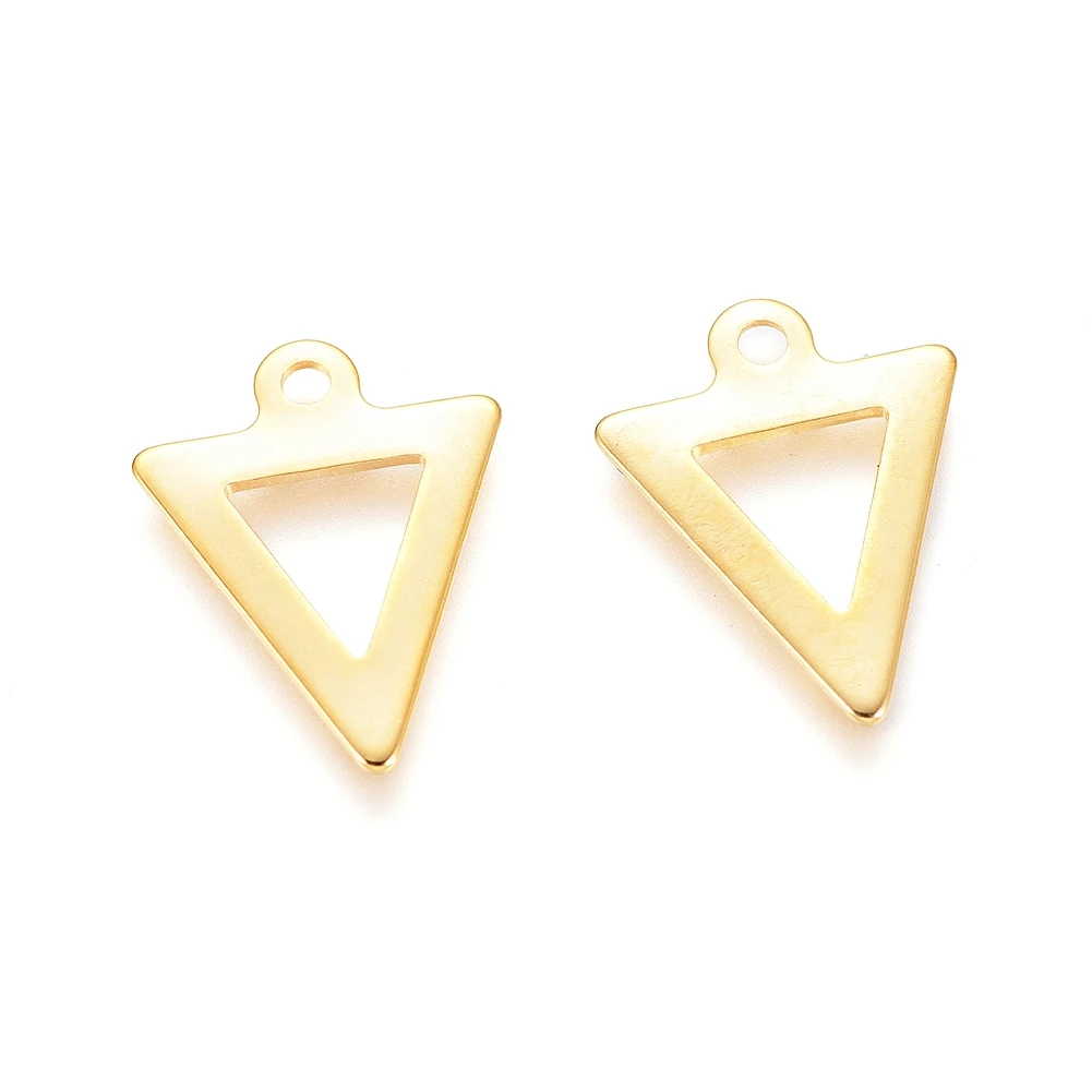 

PandaHall 304 Stainless Steel Triangle Golden Charms