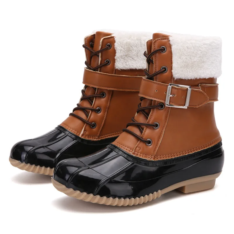 

Wholesale women Rubber non-slip hard-wearing warm fur boots