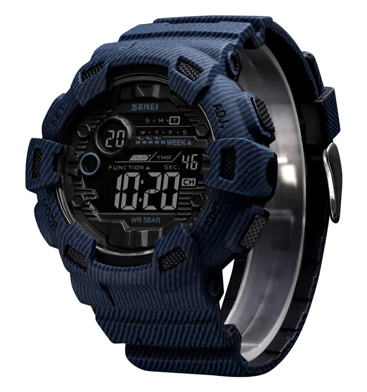 

SKMEI OEM manufacturer factory LED back light chronograph multifunction stopwatch reloj hombre men sports digital watch