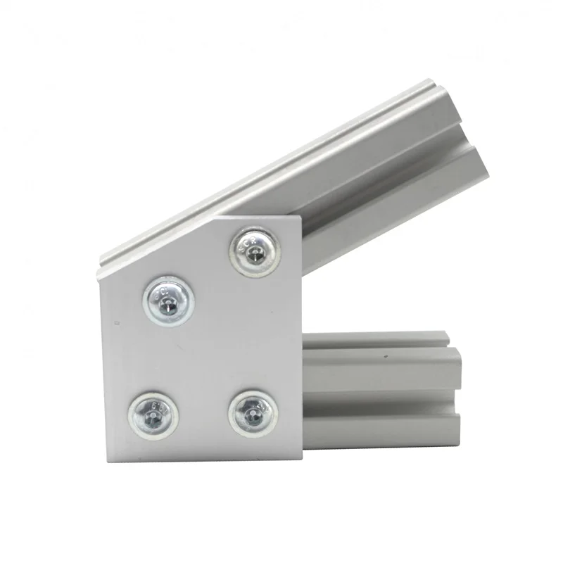 China Manufacturer  Aluminum Odm 6467 Rohs 10 Series 4 Hole 30 Degree Angled Device  for  T- Slot Aluminum Profiles 10/15 Inches