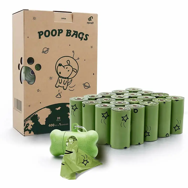 

Custom Eco-Friendly Bio Degradable Dog Cornstarch Eco Friendly Compostable Biodegradable Poop Bags For Pet Poop, Black/green or as your reqirement