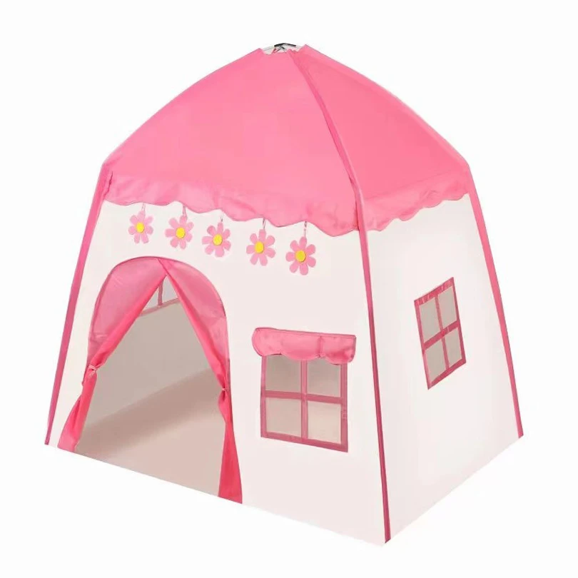 

Children Indoor Outdoor Games Princess House Toy Tent Kids Castle Play Toy Tent with Little Star String Lights